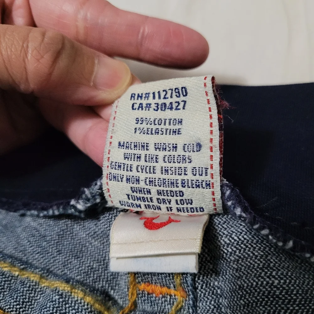 True Religion Dark Indigo Straight Leg Maternity Jeans - Picture 4 of 8